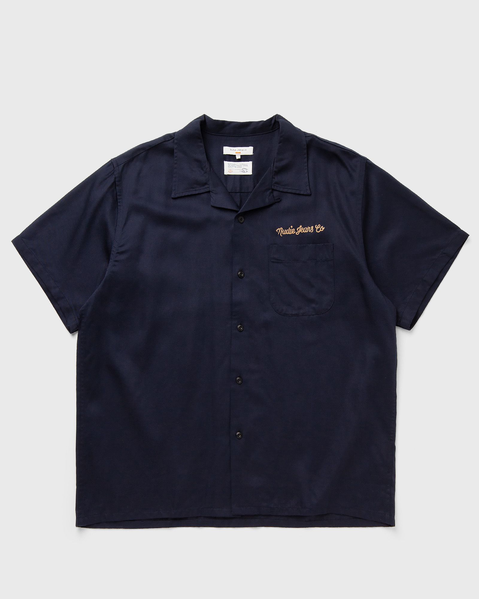 Nudie Jeans Arthur Bowling Shirt 8 Wonders, blue