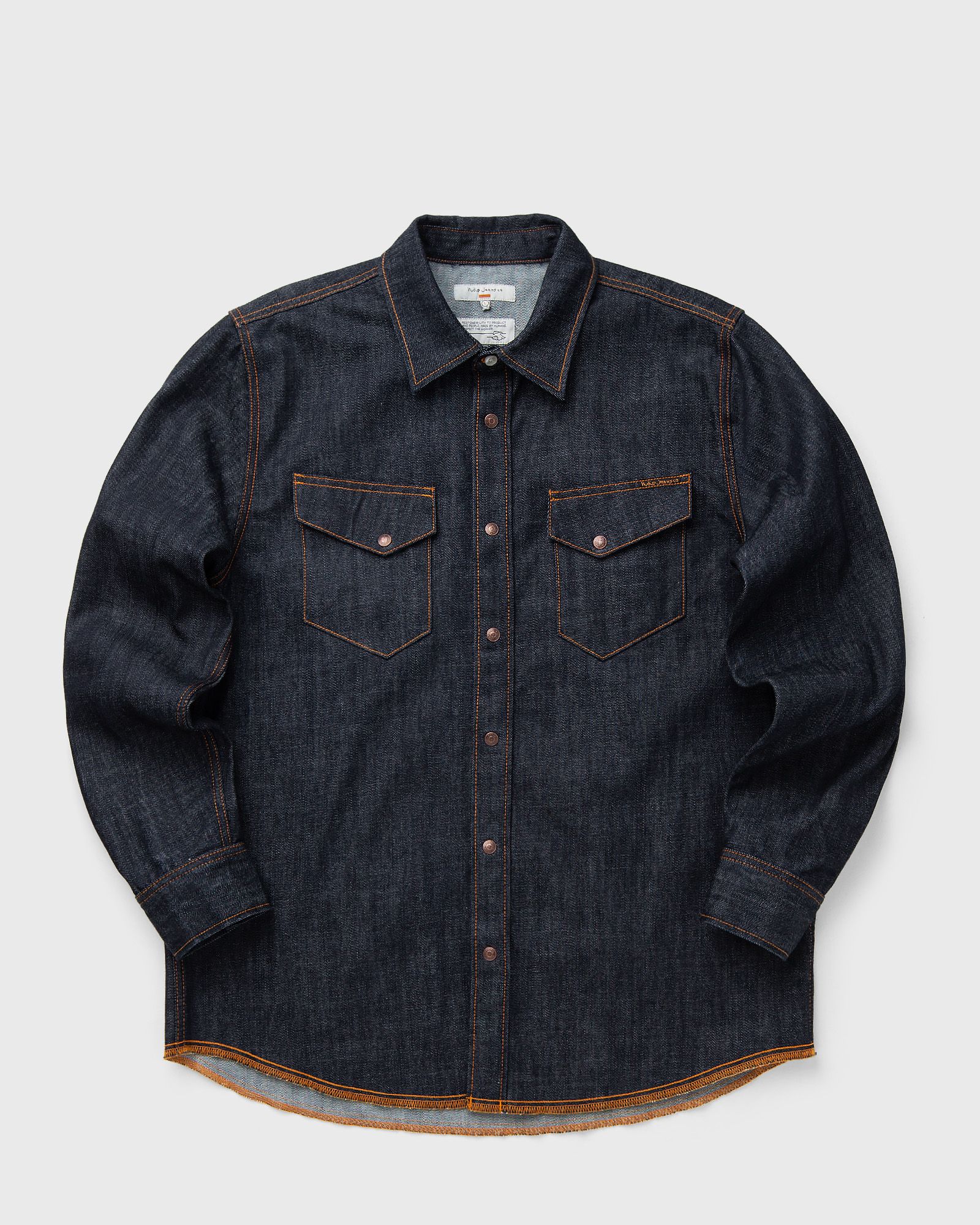 Nudie Jeans Gunnar Denim Shirt Dry Streaky, blue
