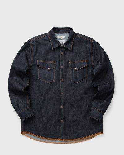 Nudie Jeans Gunnar Denim Shirt Dry Streaky, blue