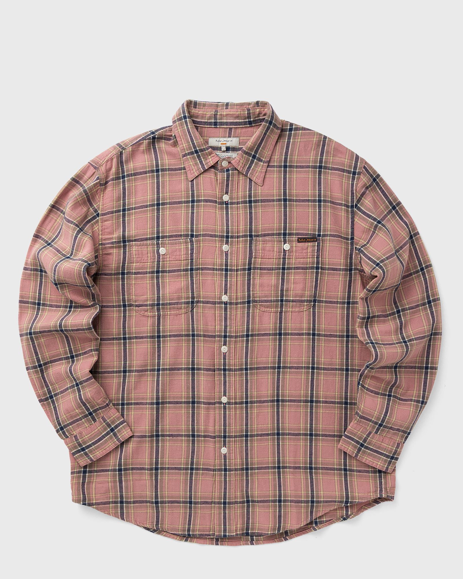 Nudie Jeans Julian Worker Shirt Checked, pink