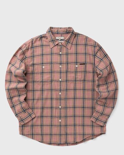 Nudie Jeans Julian Worker Shirt Checked, pink