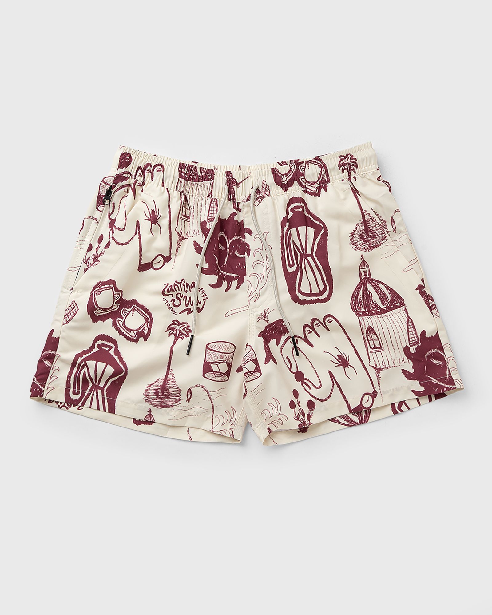 OAS Cantina Swim Shorts, red|beige