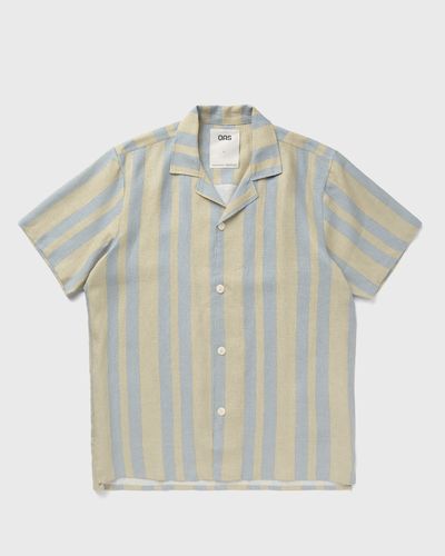 OAS Mist Strata Cuba Linen Shirt, green