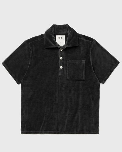 OAS Nearly Black Girona Velour Shirt, black