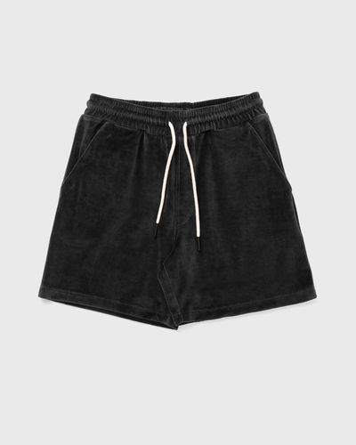 OAS Nearly Black Velour Shorts, black