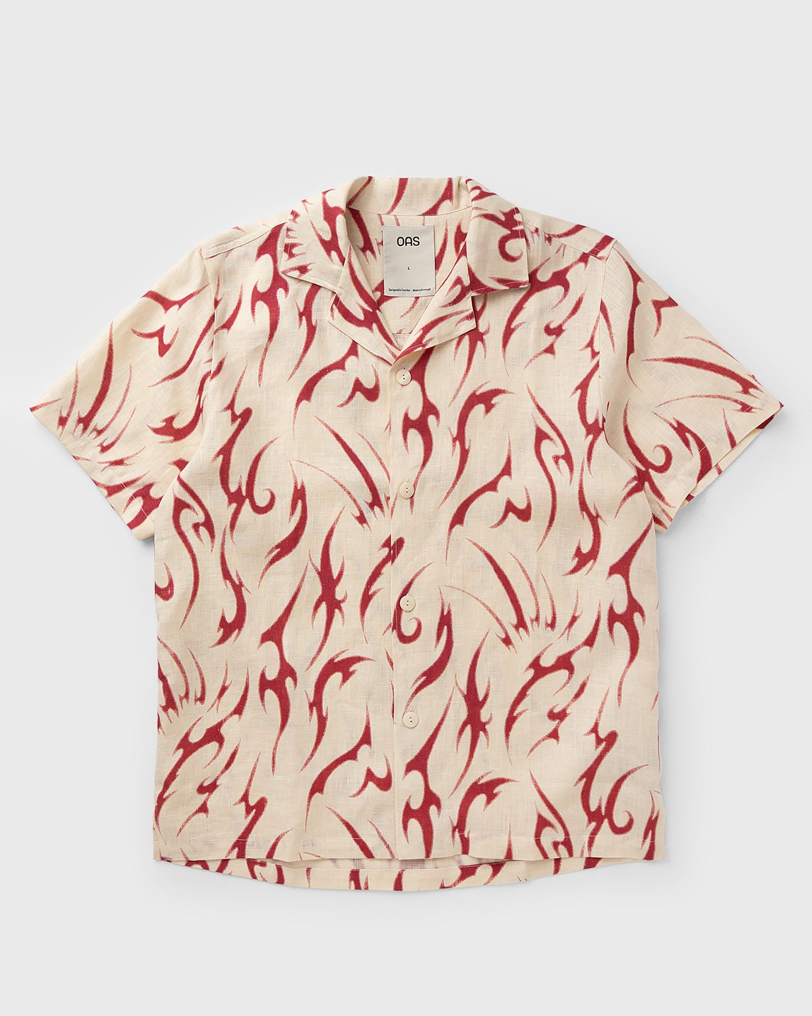 OAS Tribalo Cuba Shirt, red|beige