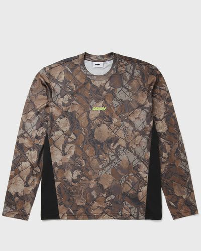 Obey BASECAMP KNIT LS SHIRT, brown