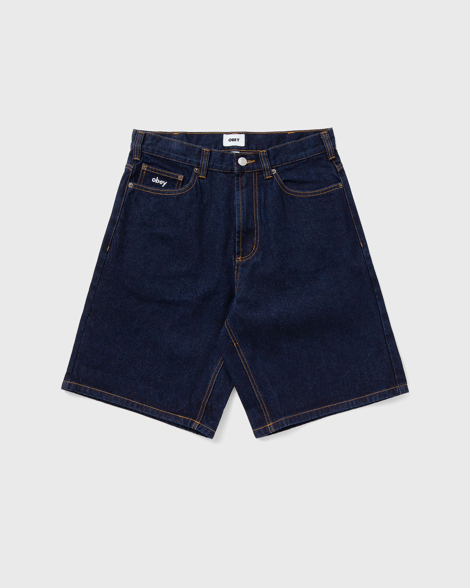 Obey Bigwig baggy denim short, blue