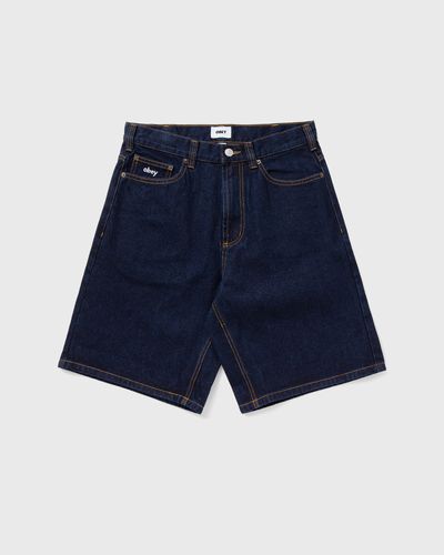 Obey Bigwig baggy denim short, blue