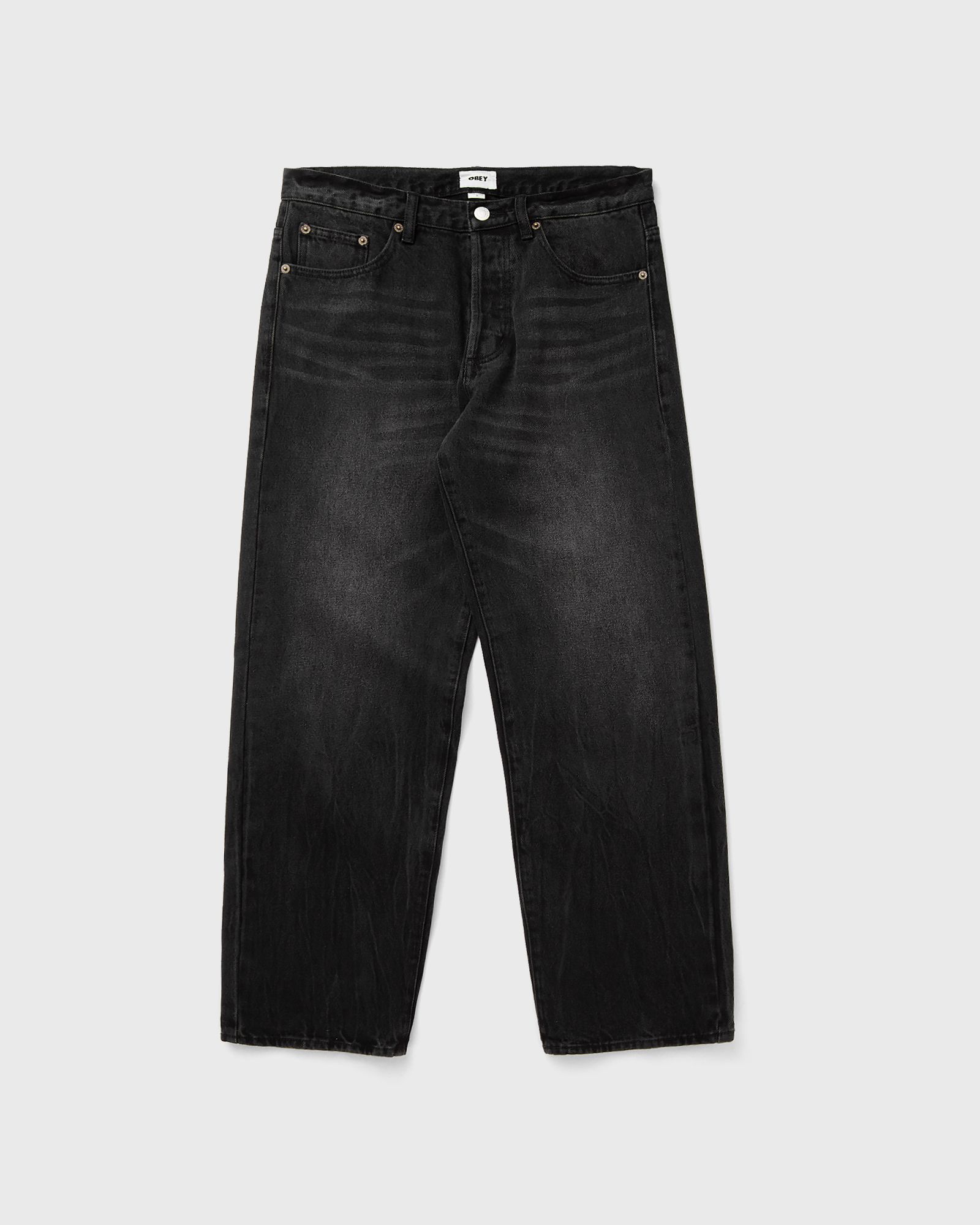 Obey Boxcar straight leg denim, black