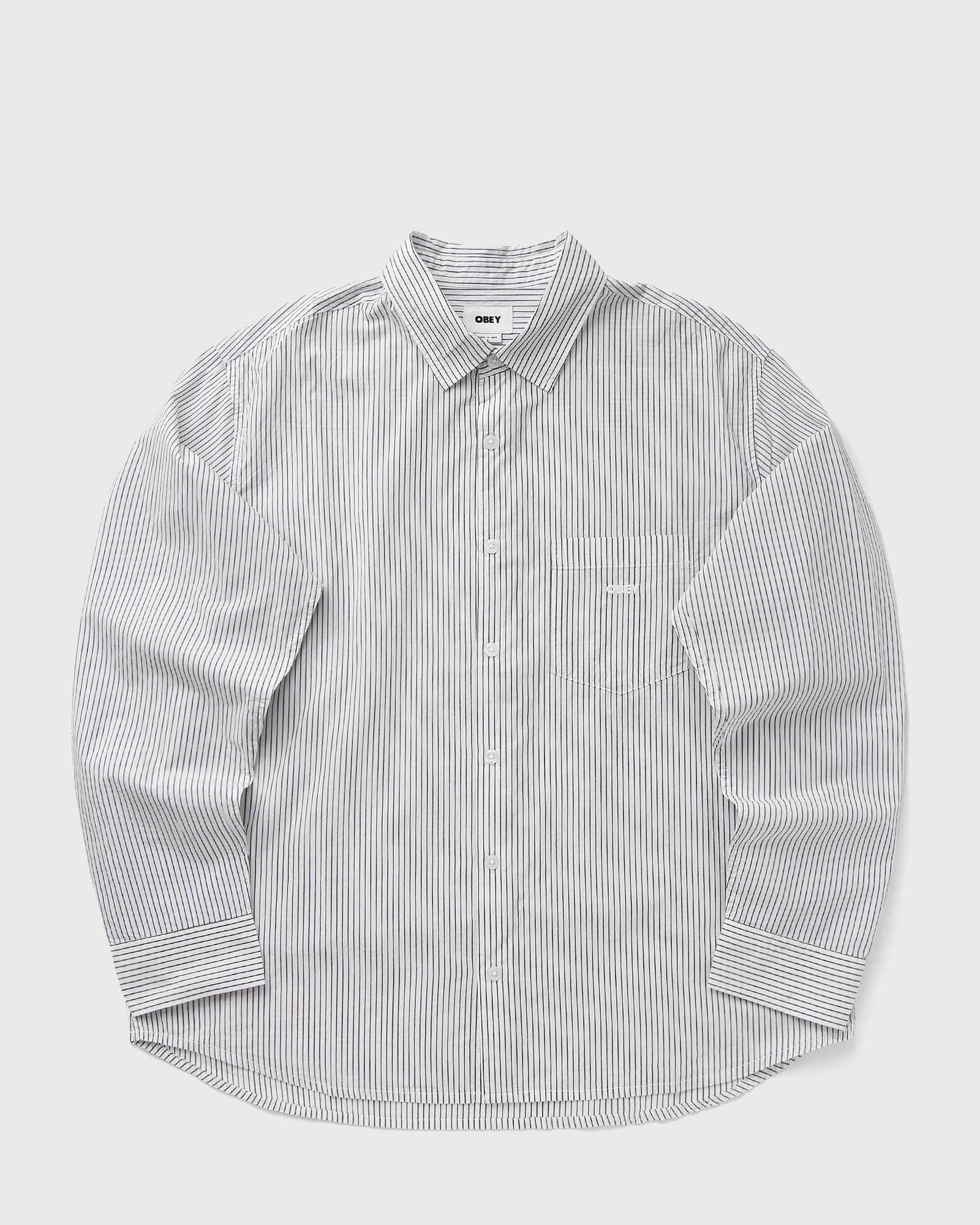 Obey Isaac woven, grey|white