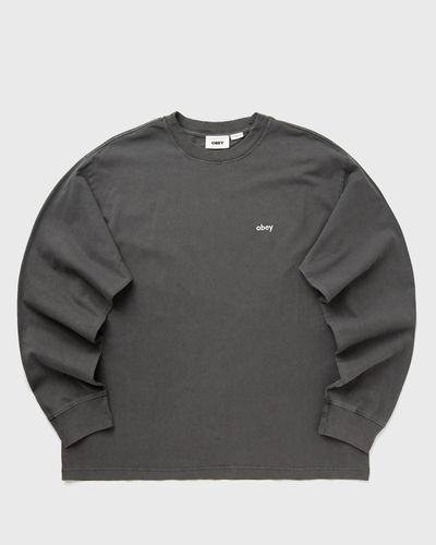Obey LOWERCASE PIGMENT TEE LS, grey