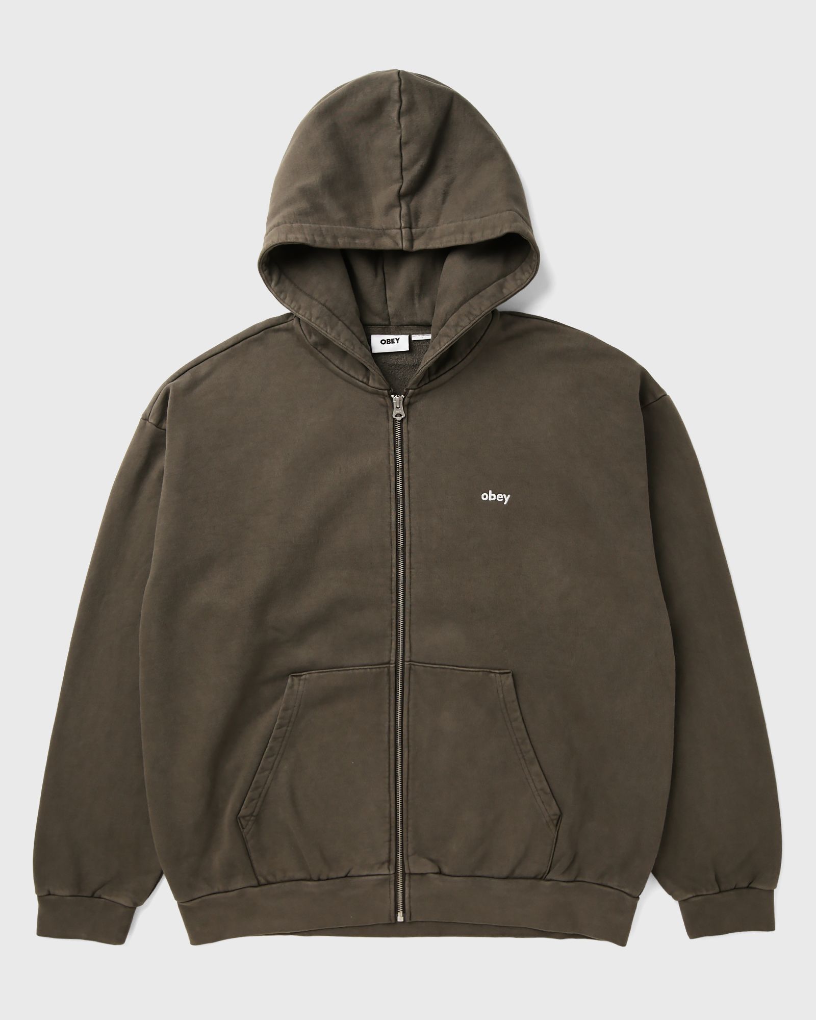 Obey LOWERCASE PIGMENT ZIP HOOD, black