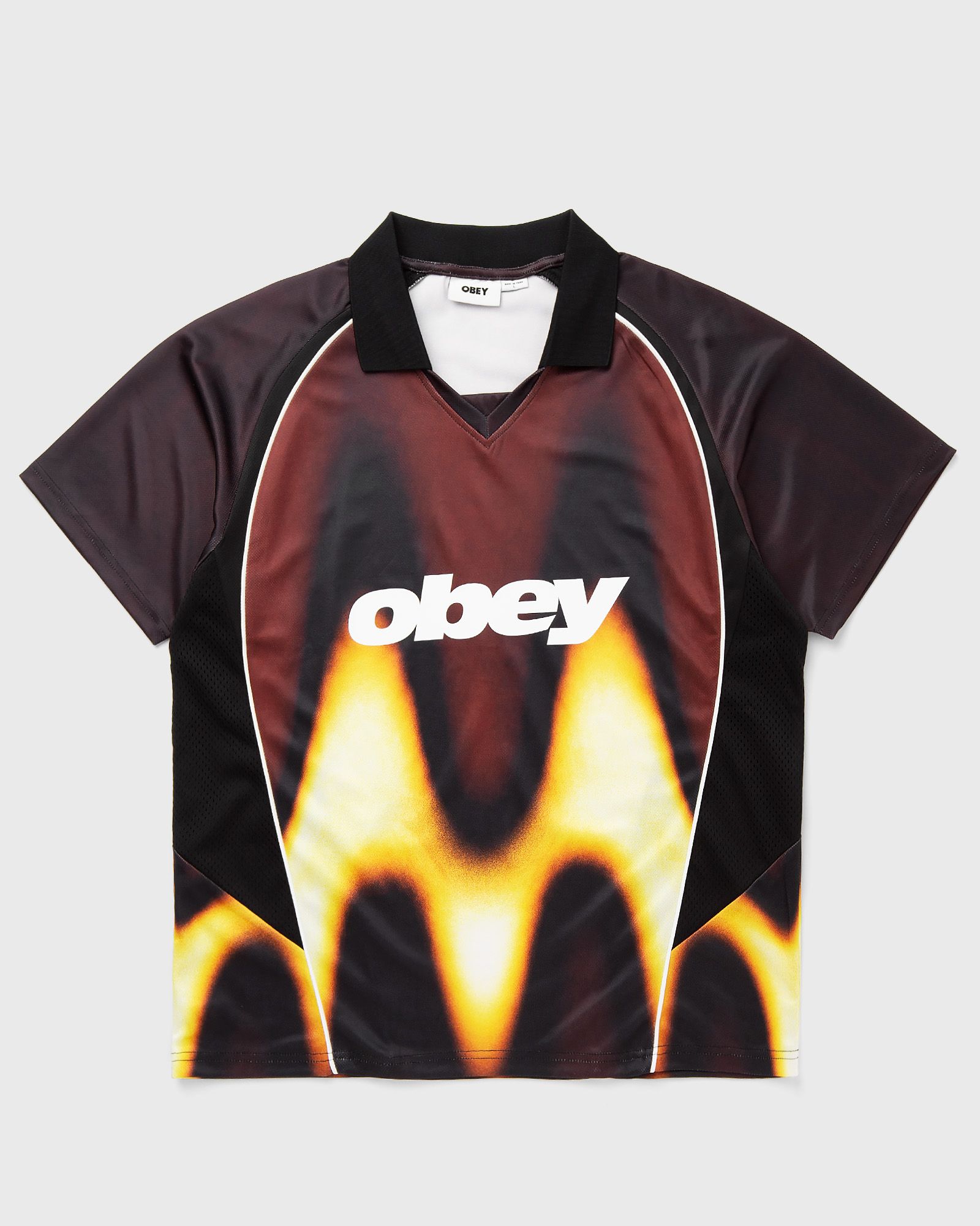 Obey Obey blurred soccer jersey, black|orange