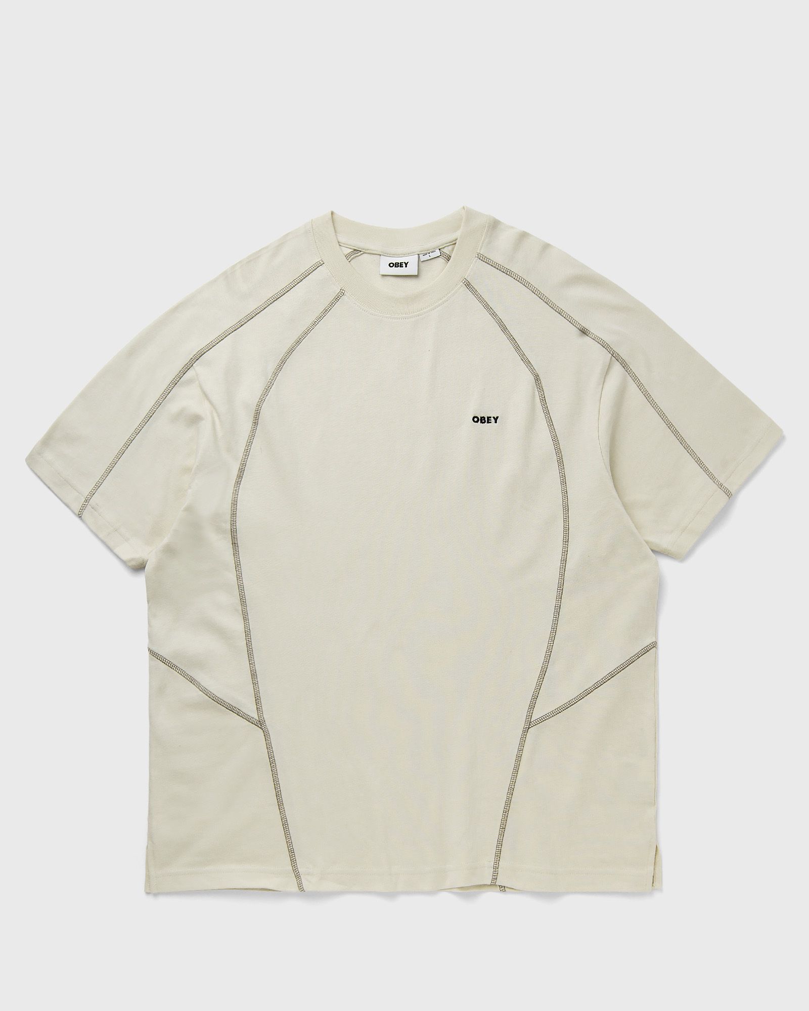 Obey Obey contrast stitch tee, silver