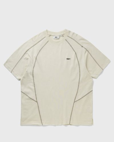 Obey Obey contrast stitch tee, silver