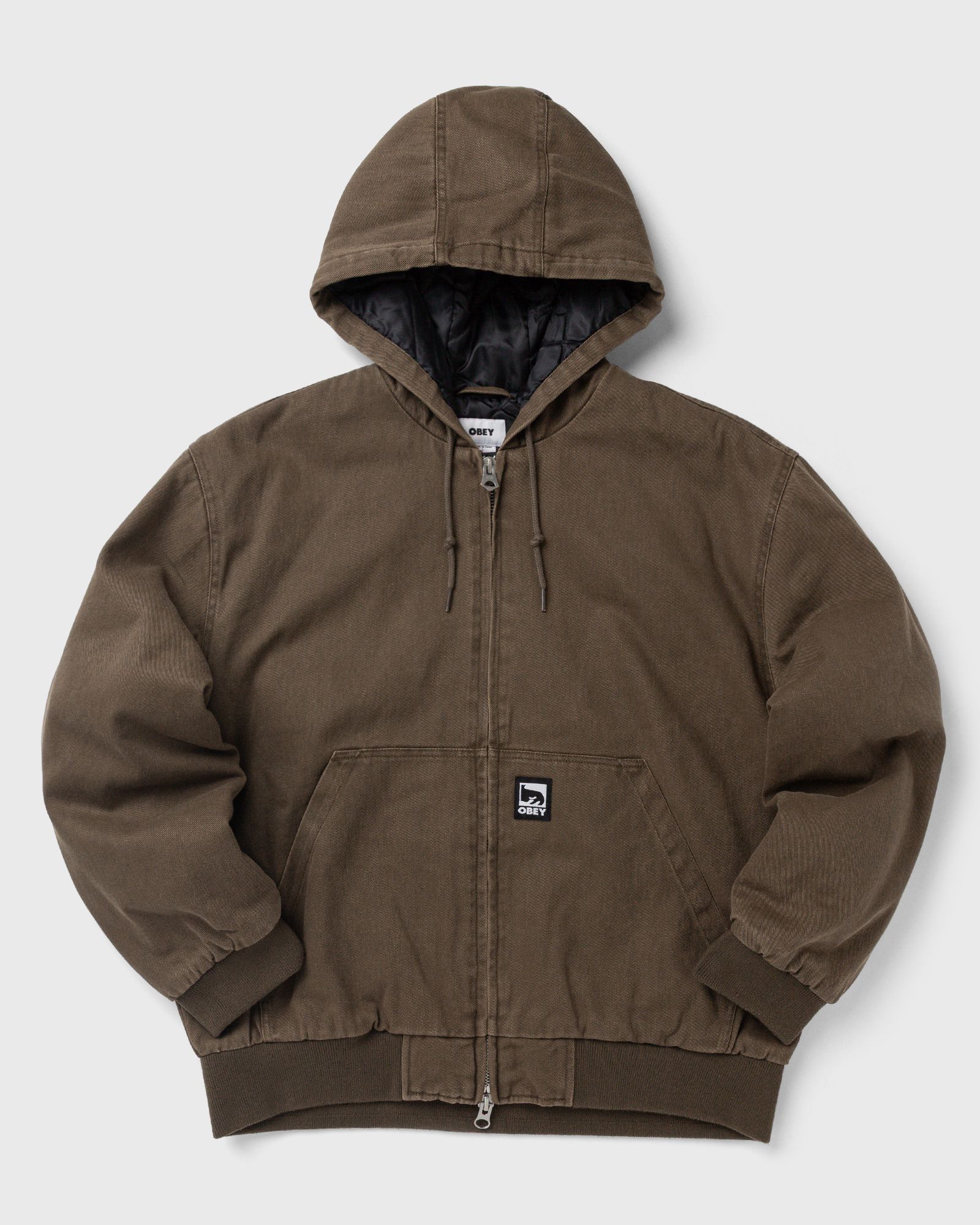 Obey Obey randy zip up hood, brown