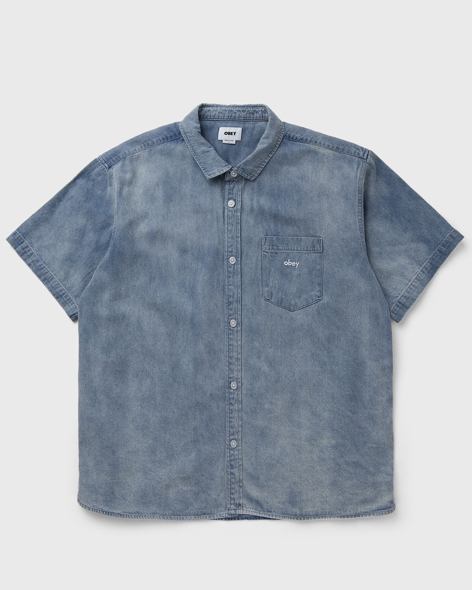 Obey Owens denim shirt, blue