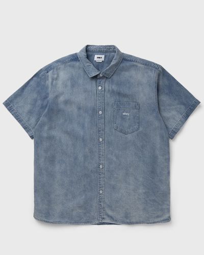 Obey Owens denim shirt, blue