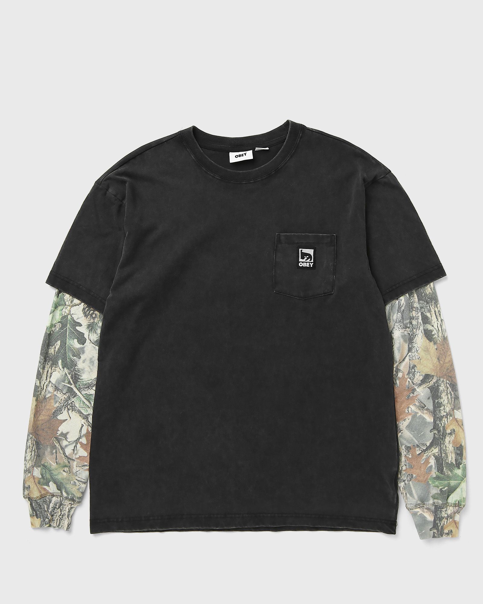 Obey POST 2FER black|green male Longsleeves now available at BSTN in size M