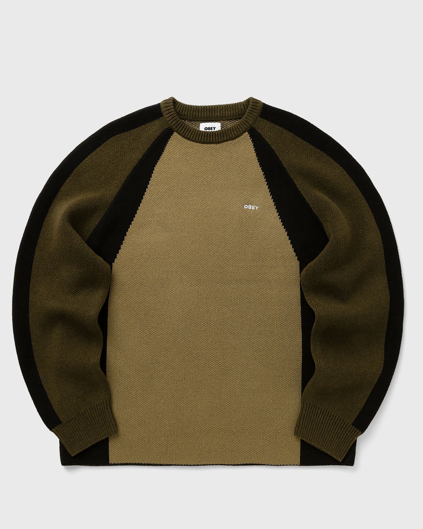 Obey Raglan crew neck sweater, green