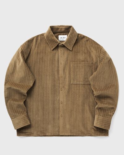 OLAF CORDUROY BOXY SHIRT, brown