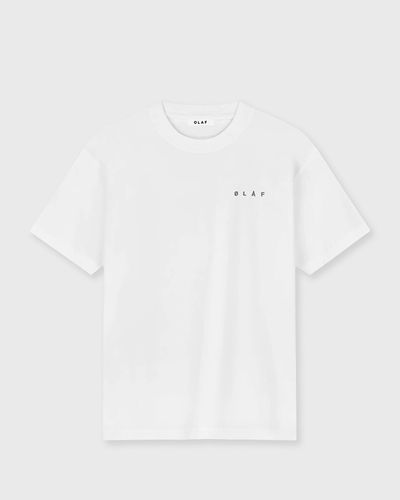 OLAF DOTTED FACE TEES, white