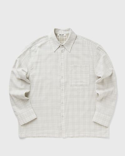 OLAF DOUBLE FACED CHECKED BOXY SHIRT, beige