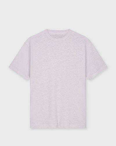 OLAF ESSENTIAL COTTON LINEN TEES, purple