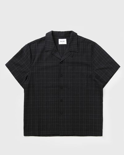 OLAF FINE CHECK CAMP SHIRT, black