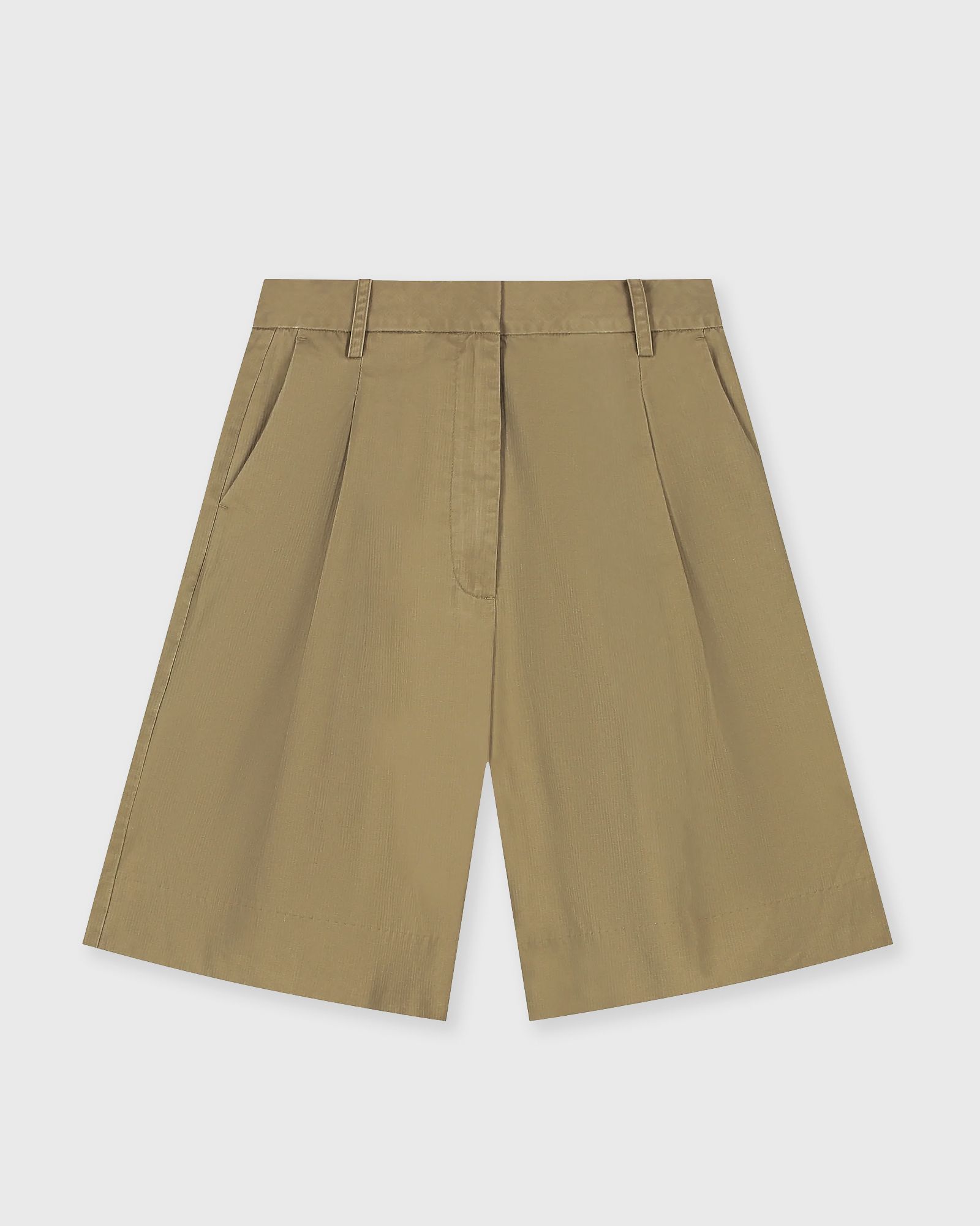 OLAF HERRINGBONE TAILORED SHORTS, beige