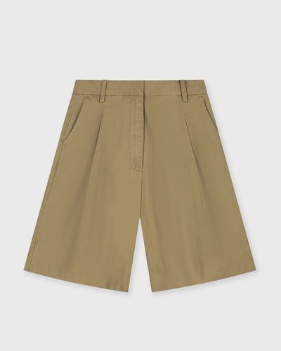 OLAF HERRINGBONE TAILORED SHORTS, beige