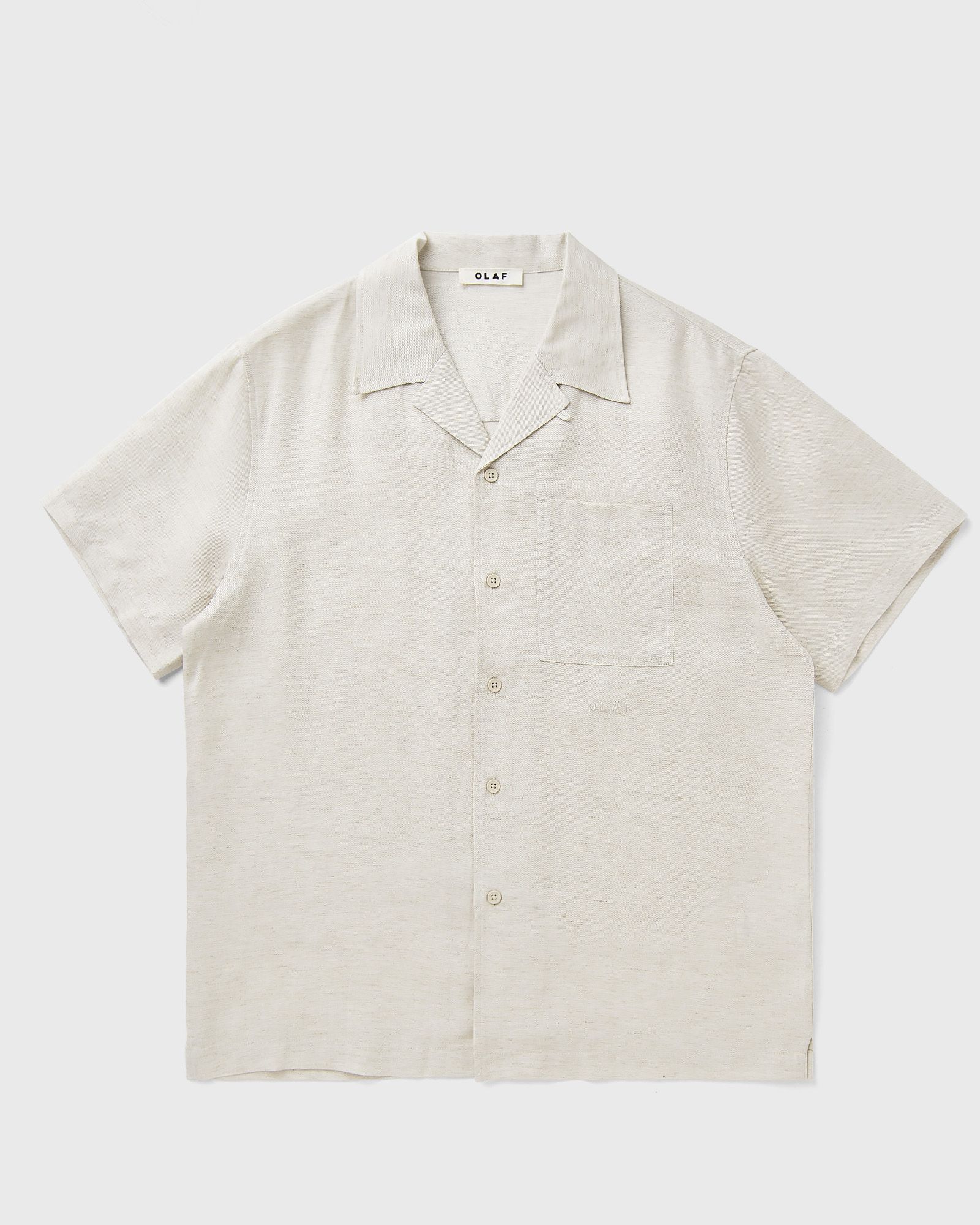 OLAF LINEN BLEND SS SHIRT, beige