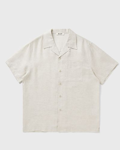 OLAF LINEN BLEND SS SHIRT, beige