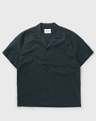 OLAF LINEN CAMP SHIRT SS, green