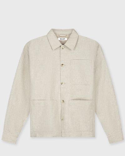 OLAF LINEN JACKET, beige