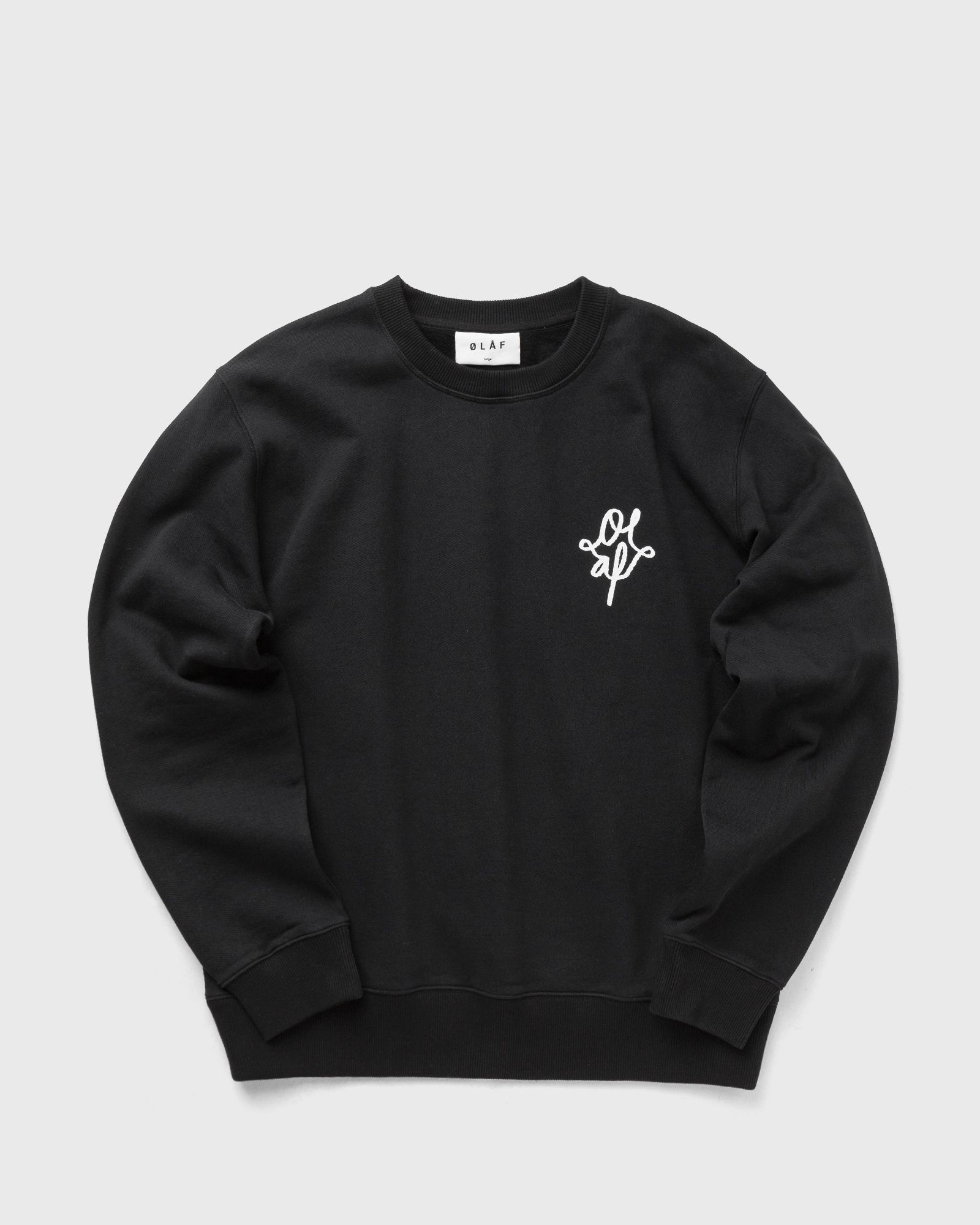 OLAF MONOGRAM GRAPHIC CREWNECK, black