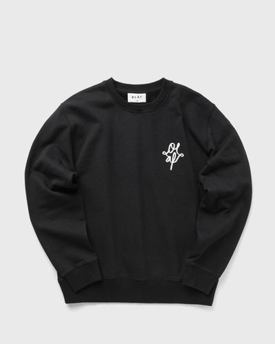 OLAF MONOGRAM GRAPHIC CREWNECK, black