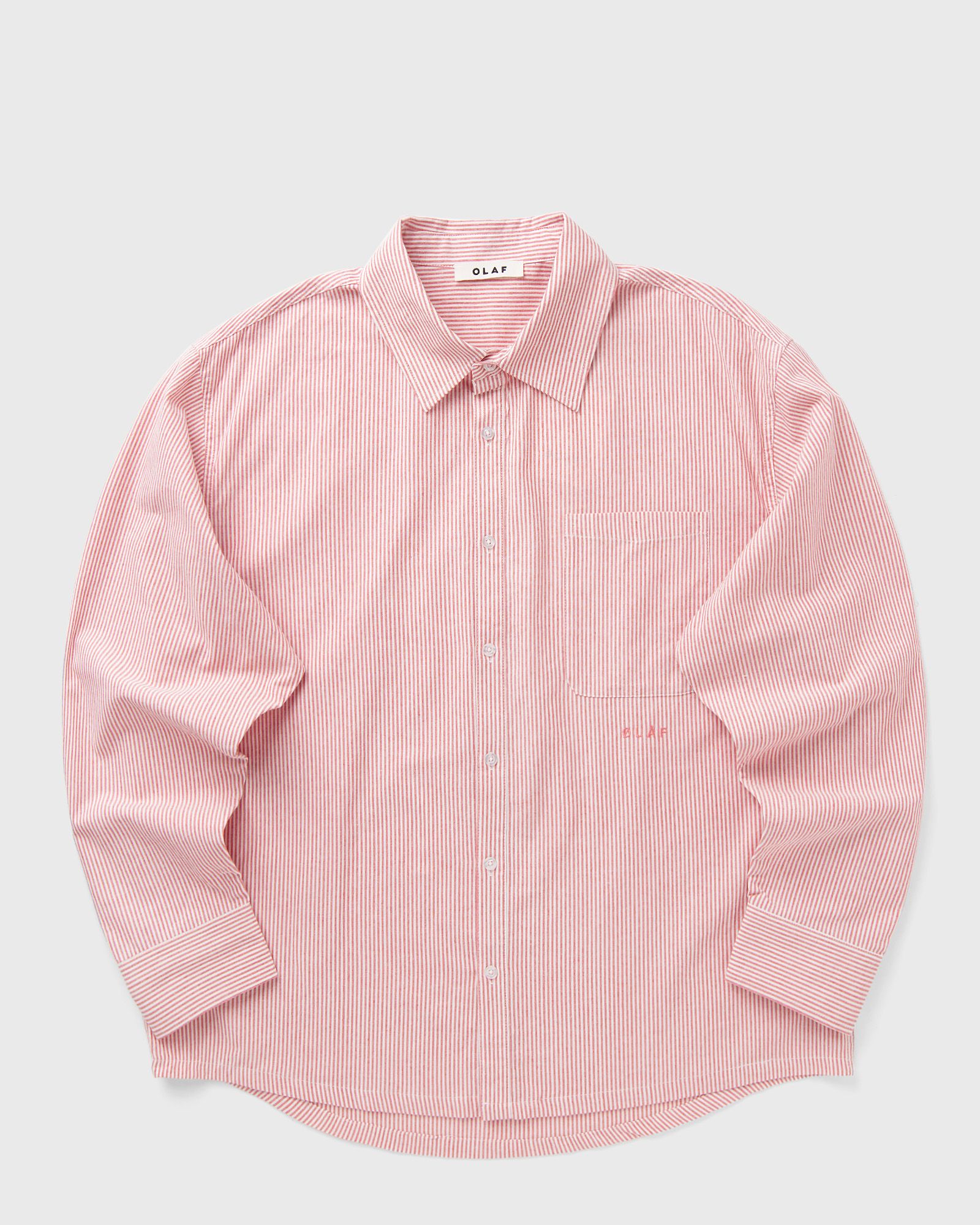 OLAF OVERSIZED STRIPE OXFORD SHIRT, pink