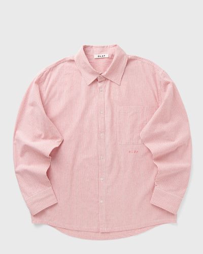 OLAF OVERSIZED STRIPE OXFORD SHIRT, pink