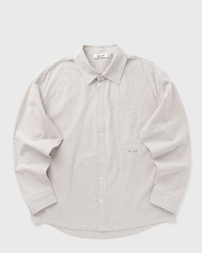 OLAF OVERSIZED STRIPE OXFORD SHIRT, beige