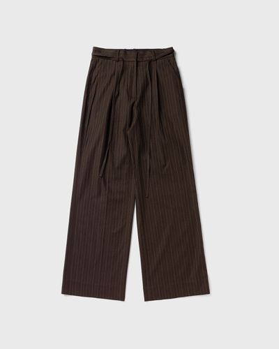 OLAF PINTSTRIPE TAILORED TROUSERS, brown