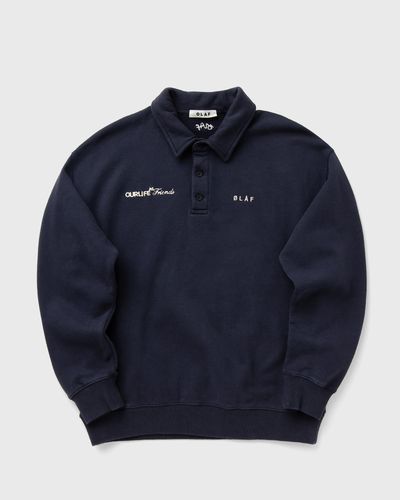OLAF SCRIPT FRIENDS OVERSIZED POLO, blue