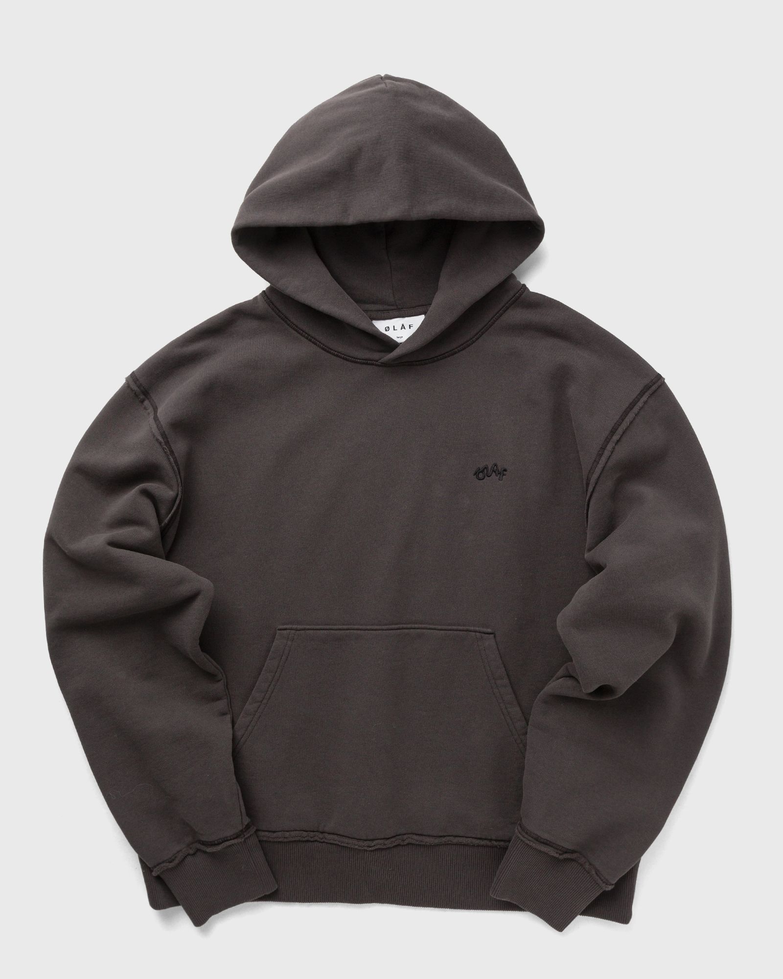 OLAF SIGNATURE BOXY HOODIE, grey
