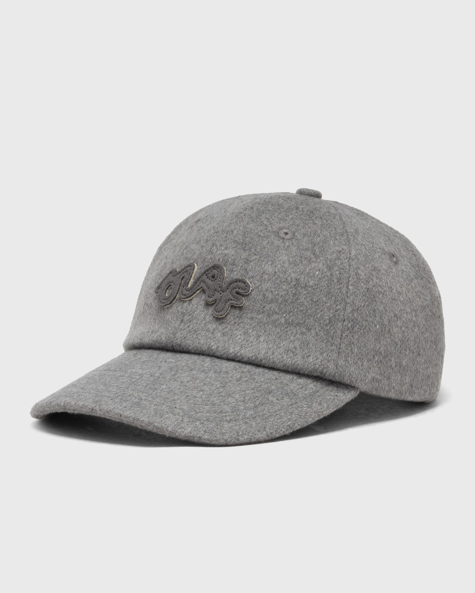 OLAF SIGNATURE LOGO WOOL CAP, grey