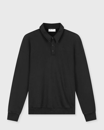 OLAF SIGNATURE OVERSIZED POLO, black