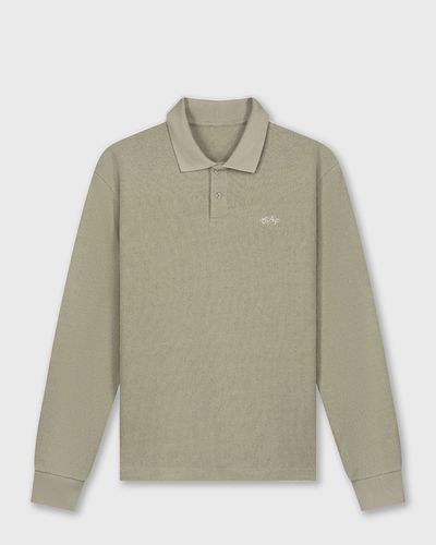 OLAF SIGNATURE PIQUE LS POLO, beige