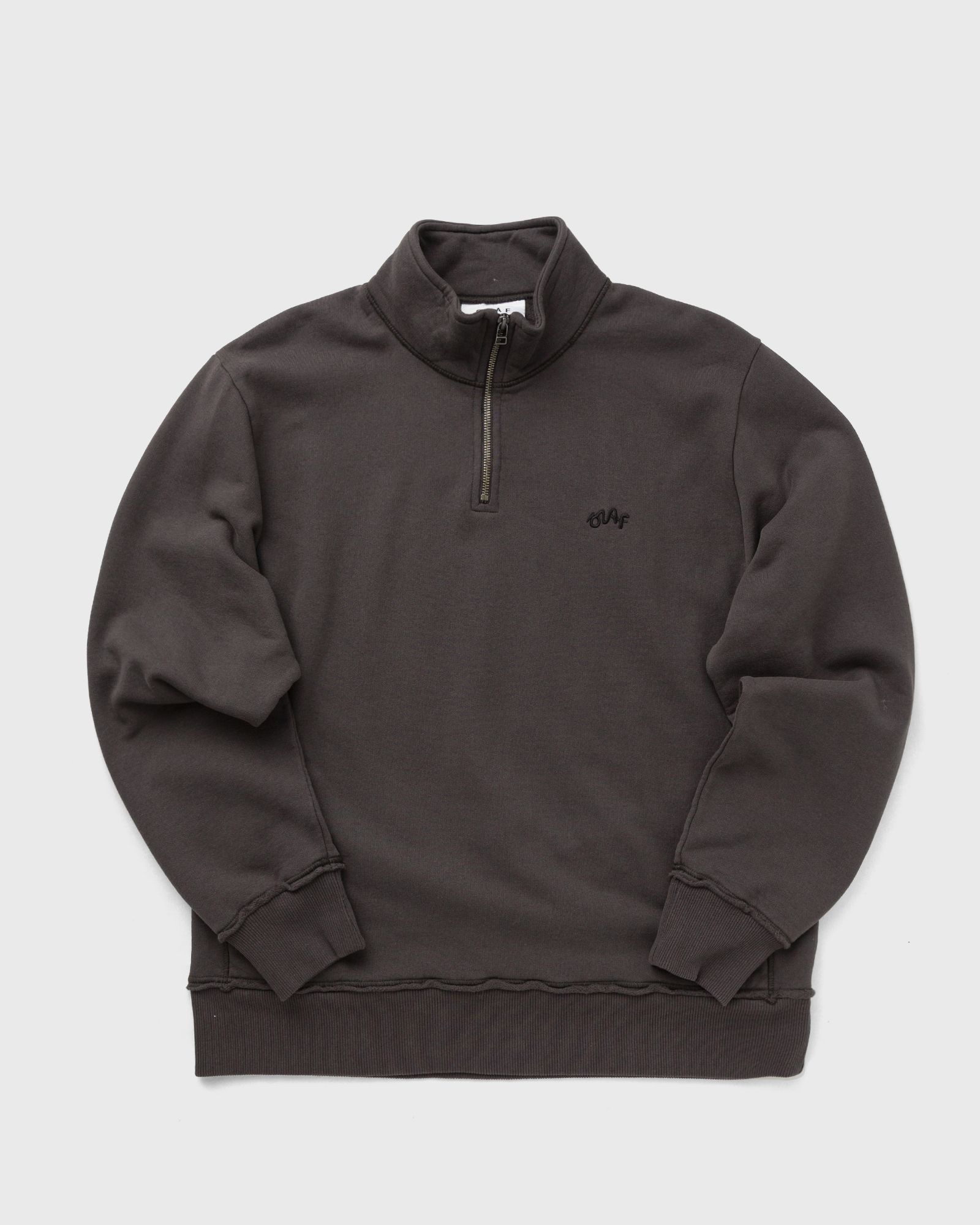 OLAF SIGNATURE ZIP MOCK, brown