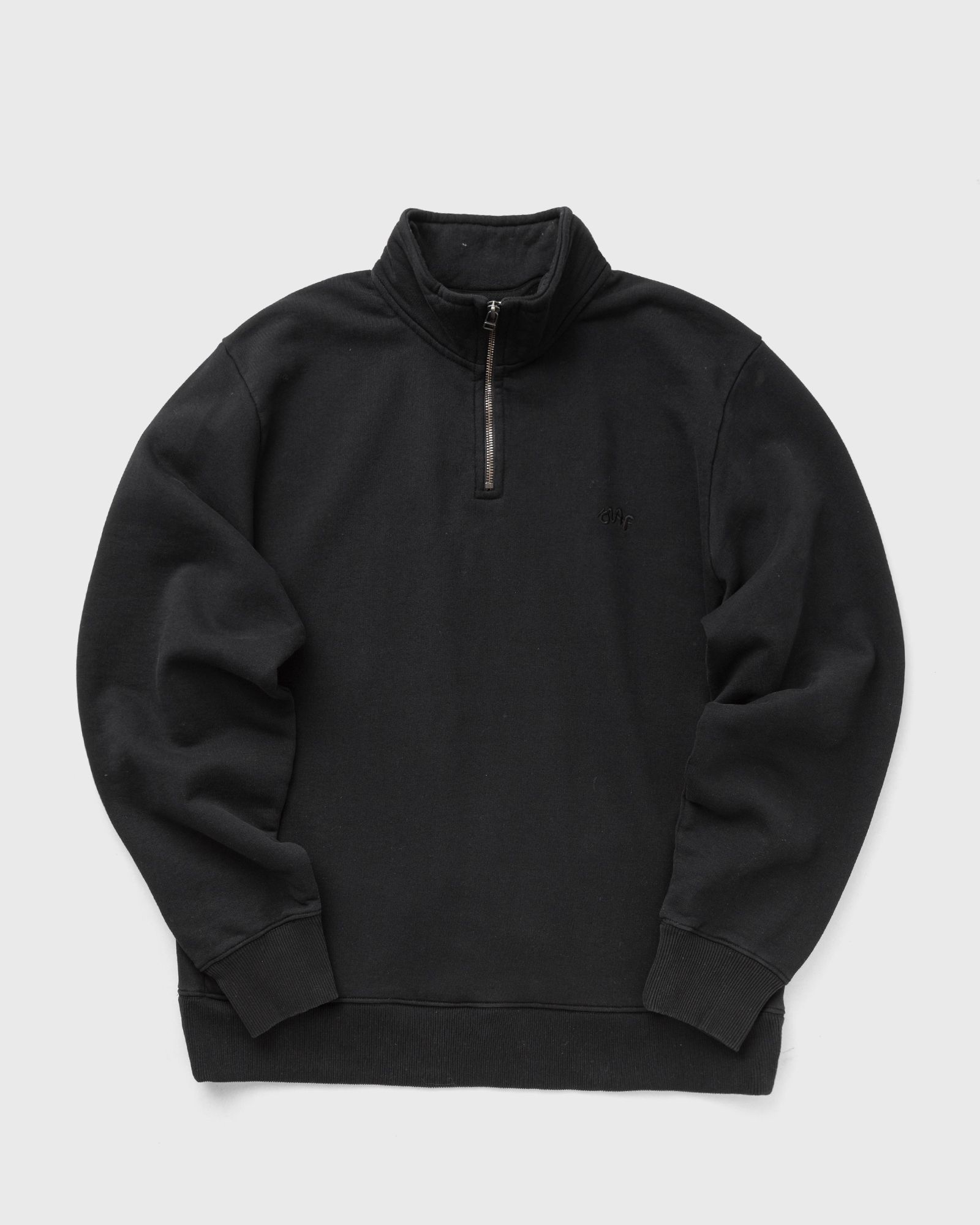 OLAF SIGNATURE ZIP MOCK, black