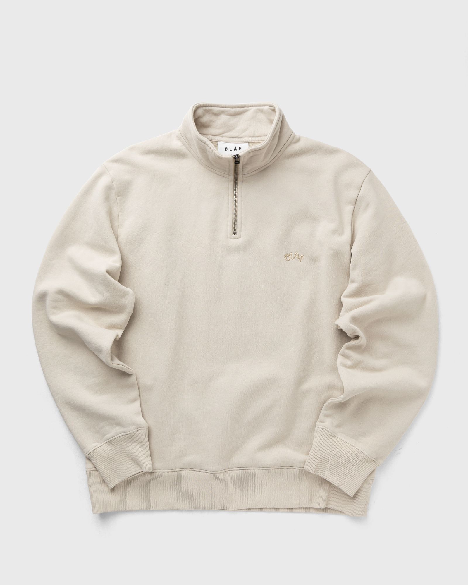 OLAF SIGNATURE ZIP MOCK, beige